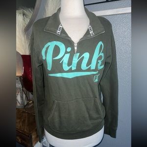 PINK 3/4 zip sweatshirt